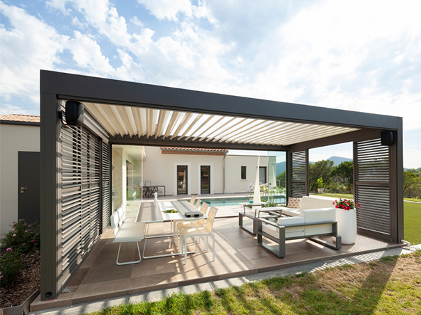 電動(dòng)百葉涼亭M210